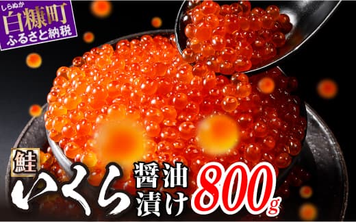 いくら醤油漬 鮭卵 800g(200g×4パック) 小分け イクラ 鮭いくら 鮭 冷凍いくら 北海道 白糠町_K045-1677