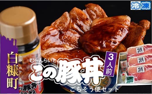 ※冷凍※【3人前】この豚丼 ごちそう便セット_I013-0163CZ