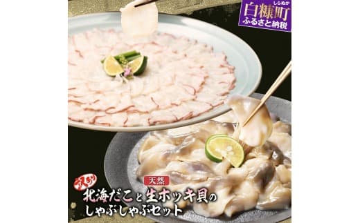 北海道 訳あり 北海だこ × 天然 生ホッキ貝 しゃぶしゃぶ セット | 天然 わけあり 水だこ 新鮮 生ホッキ貝 鍋 ホッキ貝 北寄貝 貝 贈答 ギフト にもオススメ 北海道産 北海道 白糠町_I032-1125