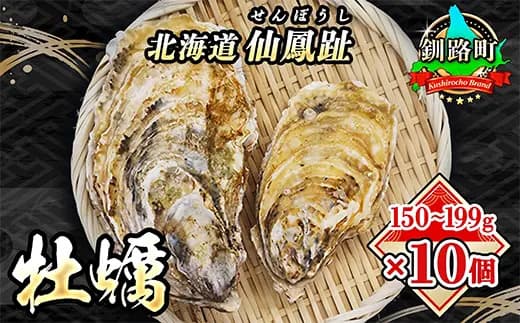 北海道 仙鳳趾名産 牡蠣 150g~199g×10コ+かきナイフ付き かき漁師直送 K3-3 【センポウシ : 釧路町の東 厚岸湾の西 カキの名産地】 仙鳳趾 せんぽうし 牡蠣 生食用 殻付き 生牡蠣 絶品 産地直送 殻付き牡蠣 北海道 釧路町 釧路超 特産品