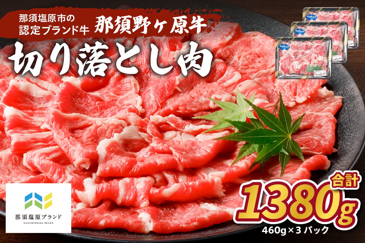 那須野ヶ原牛 切り落とし 460g×3パック ns004-021 【牛肉 ブランド牛 国産 お祝い 誕生日 記念日 カレー シチュー】 (管理コード:ns004-021)