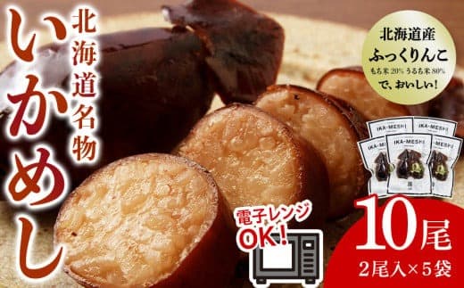 IKAーMESHI 2個入5袋 いかめし イカ もち米 北海道 ご飯 ふっくりんこ 常温 おかず 惣菜 いか