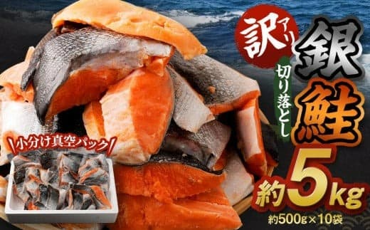 【訳アリ】銀鮭 切り落とし 約5kg(約500g×10袋)