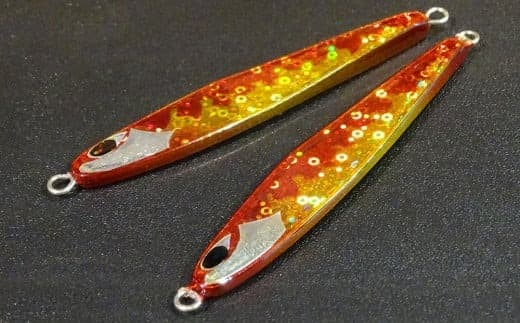 ハンドメイド ジグ 2点セット (赤金) ルアー 釣具